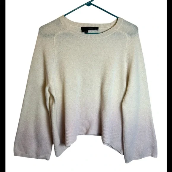 Cashmere 360 White Pink Ombré Oversized Sweater Size Small - Picture 1 of 5